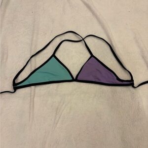 Jolyn Clothing Teal and Purple Bikini Top